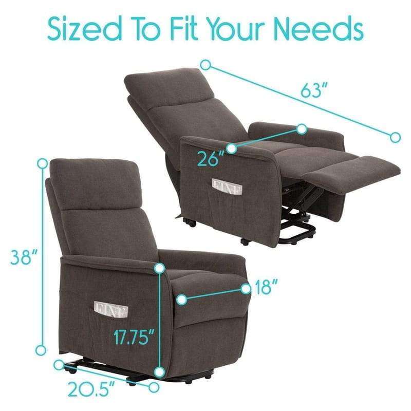 Motorized Lift Chair with Recliner and Massager | Transfers Sitting to Standing - Wound Care Mattress