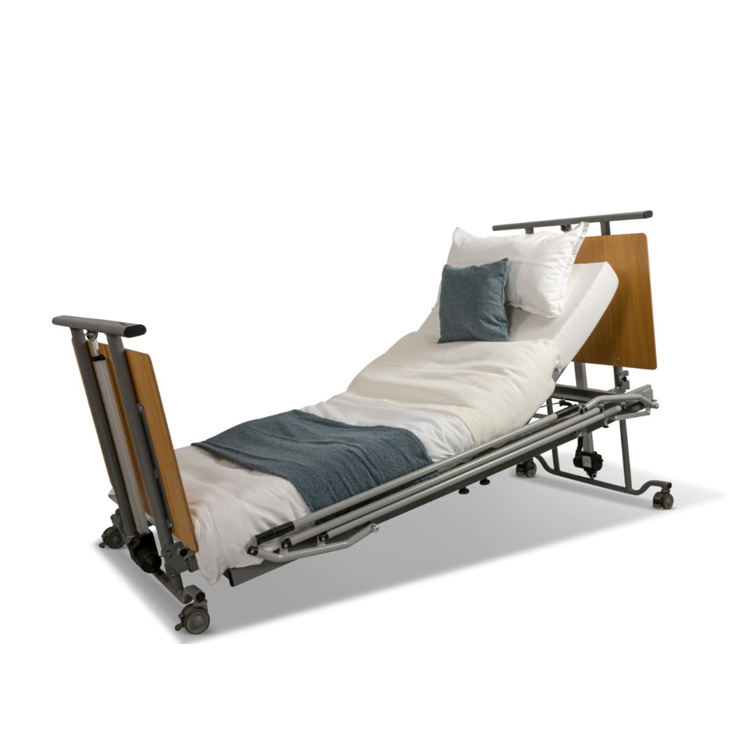 THE Descend Ultra - Low Full Electric Floor Bed for Fall Prevention and Comfort - Wound Care Mattress